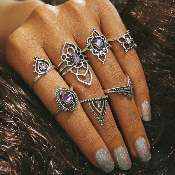✶ Dawa Midi Rings Set - Picture 4 of 8